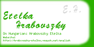 etelka hrabovszky business card